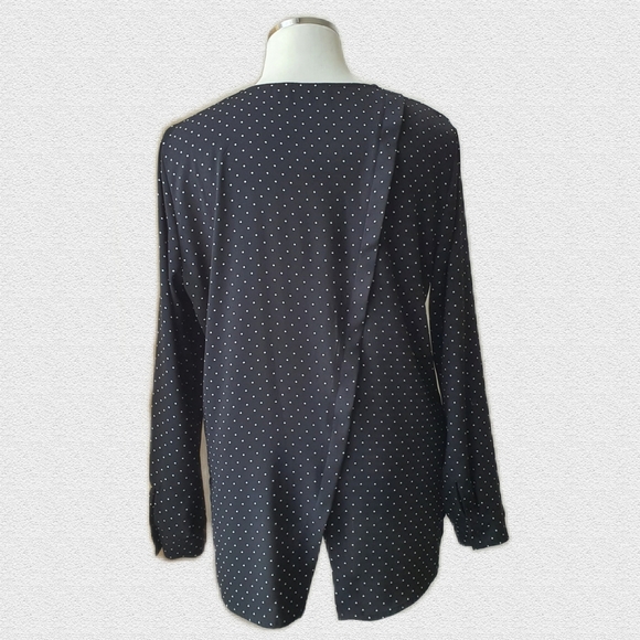 Sportsgirl Long Sleeve V Back Detail Blouse Size 16 - Picture 5 of 6